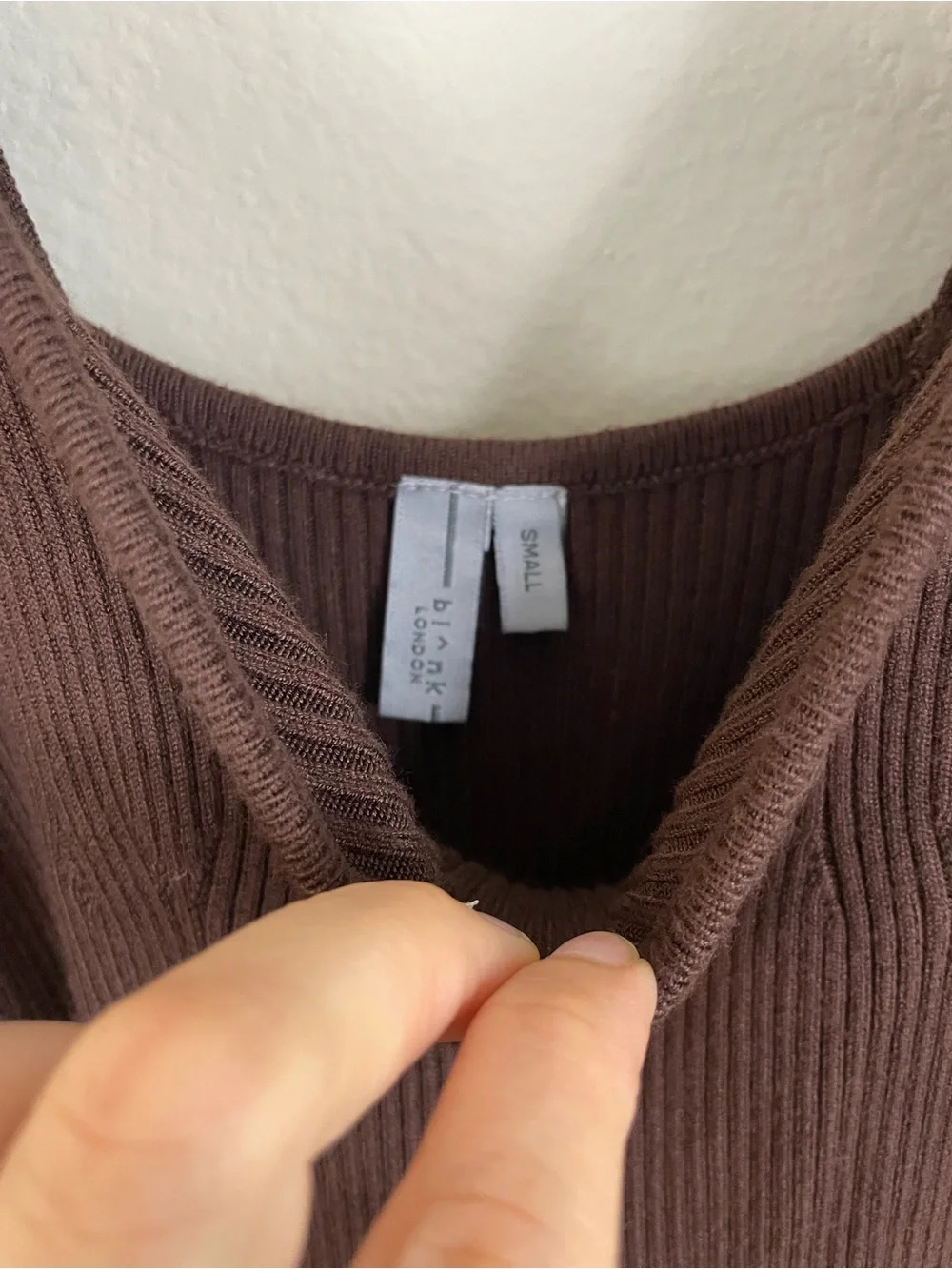 Anthropologie Bl-nk Peplum Twofer Sweater Top Balloon Sleeves Brown Size Small